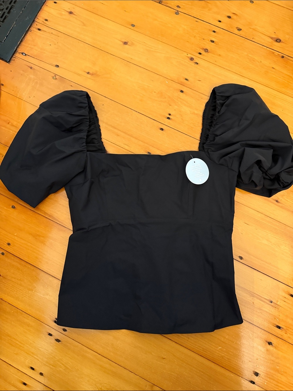 Hill House Large Matilda going out top Black Square-Neck new w tags NWT